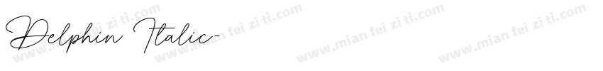 Delphin Italic字体转换
